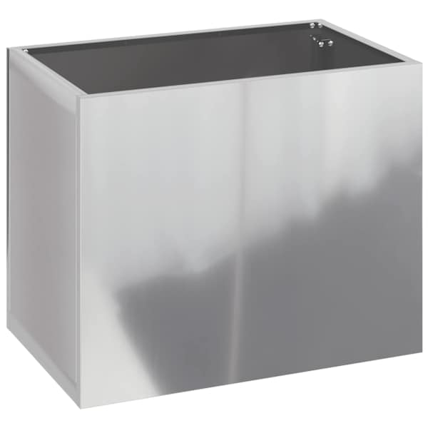 Taimekast 50 × 32 × 40 cm, tsingitud teras – hõbedane