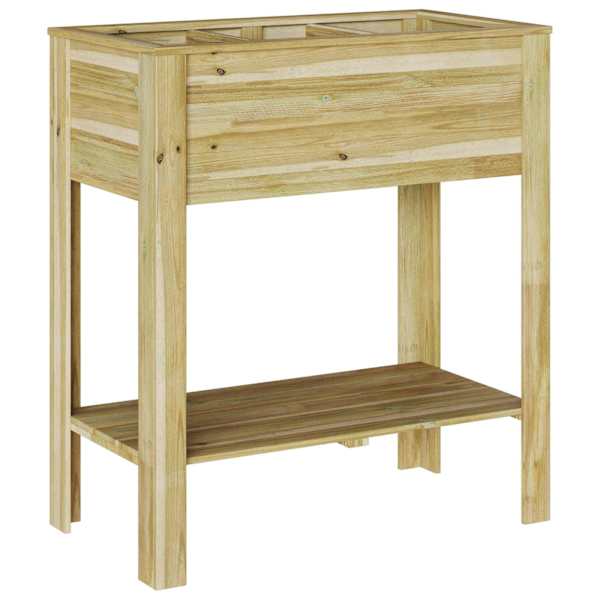 Taimekast 85,5 × 46,5 × 96 cm, immutatud männipuit – pruun