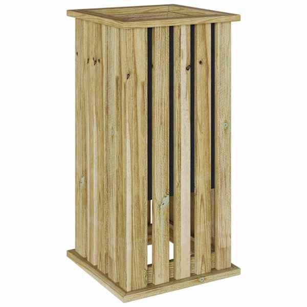 Taimekast 33 × 33 × 65 cm, immutatud männipuit – pruun