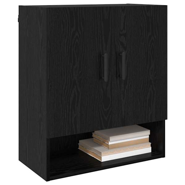 Seinale kinnitatav kapp 60 × 31 × 70 cm Tehispuit Must tamm