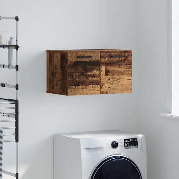 Seinale kinnitatav kapp 60 × 36,5 × 35 cm Tehispuit Vana puit