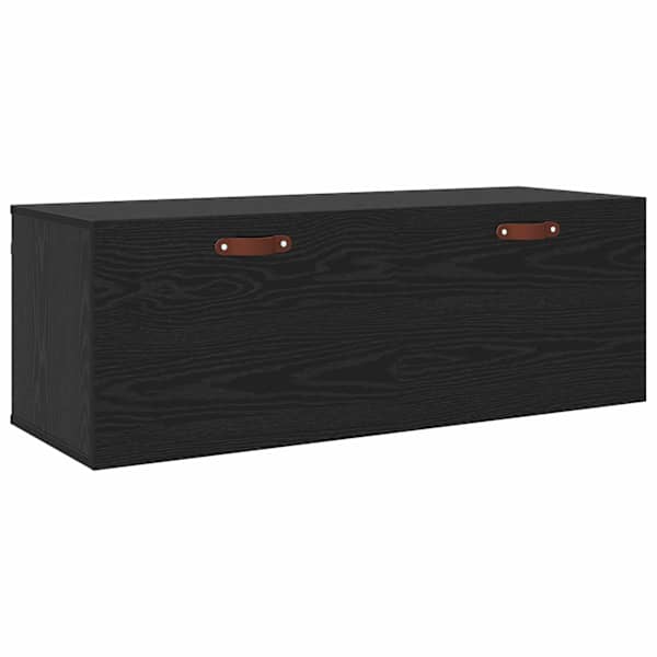 Seinale kinnitatav kapp 100 × 36,5 × 35 cm Tehispuit Must tamm