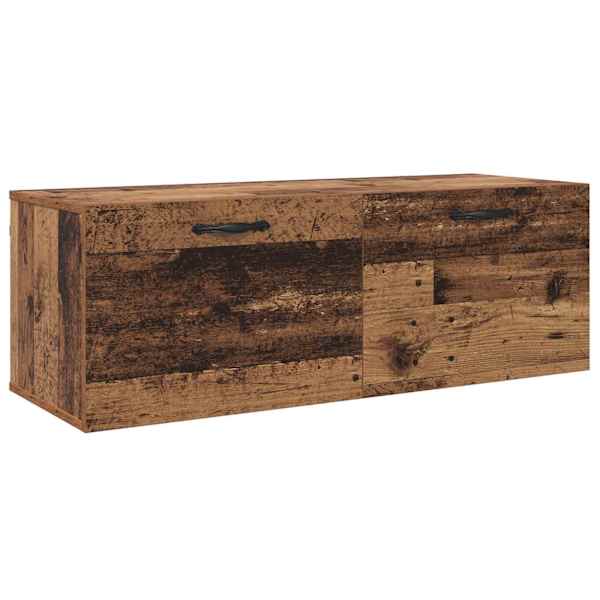 Seinale kinnitatav kapp 100 × 36,5 × 35 cm Tehispuit Vana puit