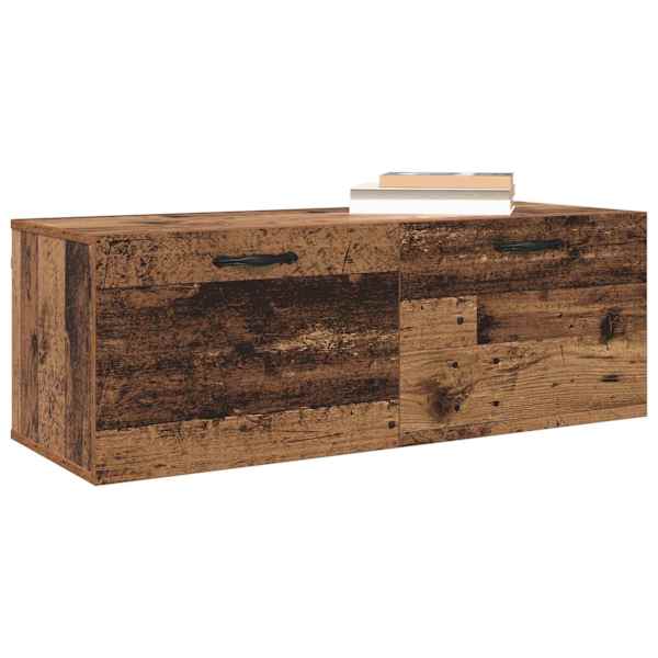 Seinale kinnitatav kapp 100 × 36,5 × 35 cm Tehispuit Vana puit