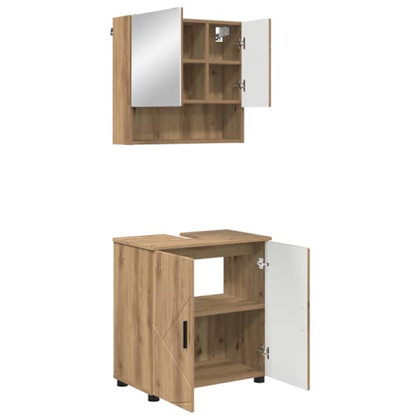 Vannitoa mööbleset 2 tk Käsitööpuu 61 × 35 × 64 cm