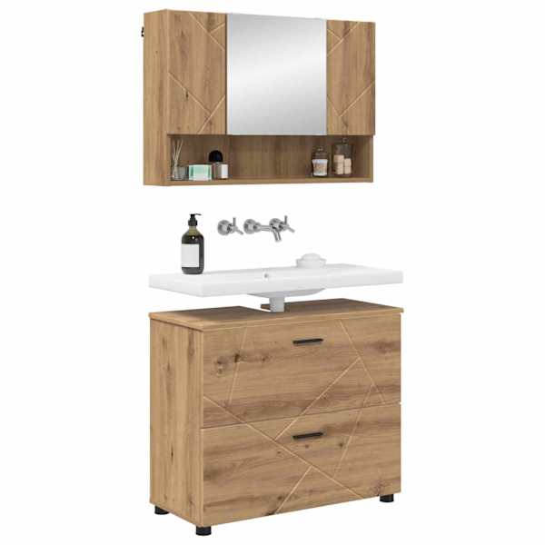 Vannitoa mööbleset 2 tk Käsitööpuu 61 × 35 × 64 cm