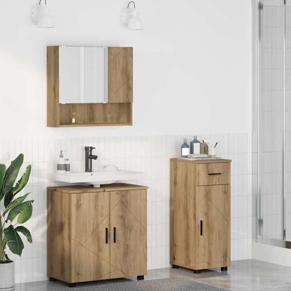 Vannitoa mööbleset 3 tk Käsitööpuu 61 × 35 × 64 cm