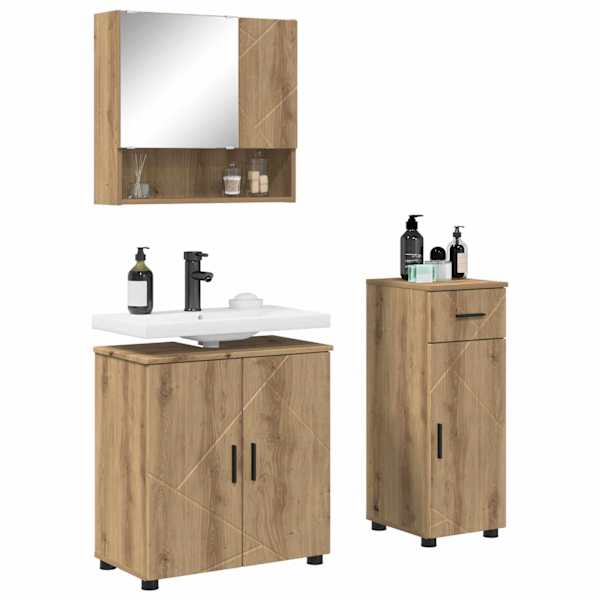 Vannitoa mööbleset 3 tk Käsitööpuu 61 × 35 × 64 cm