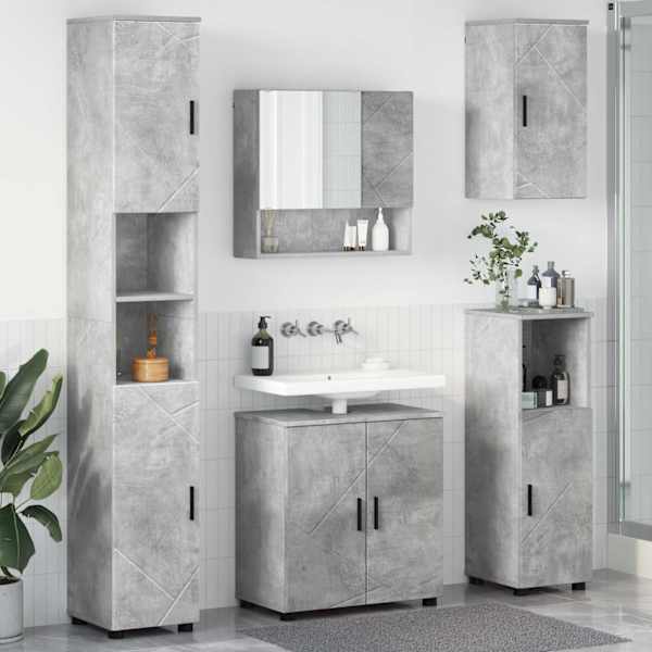 Vannitoa mööbleset 5 tk Betoonhall 61 × 35 × 64 cm