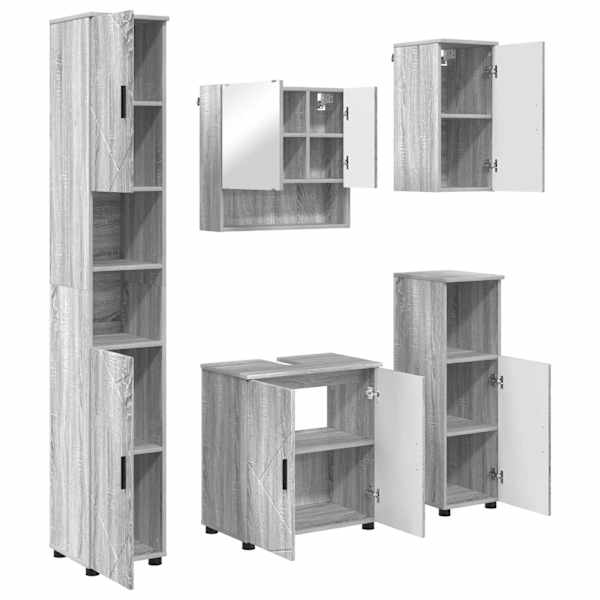 Vannitoa mööbleset 5 tk Hall Sonoma 61 × 35 × 64 cm
