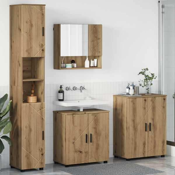 Vannitoa mööbleset 4 tk Käsitööpuu 61 × 35 × 64 cm