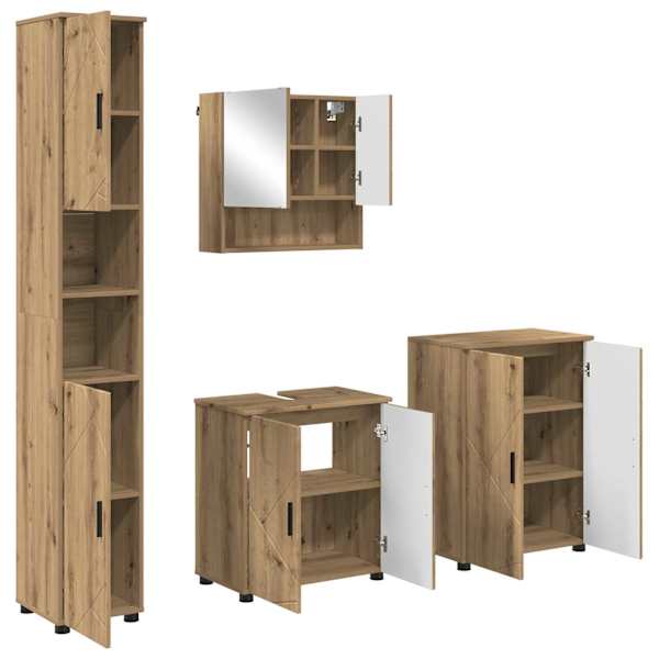 Vannitoa mööbleset 4 tk Käsitööpuu 61 × 35 × 64 cm