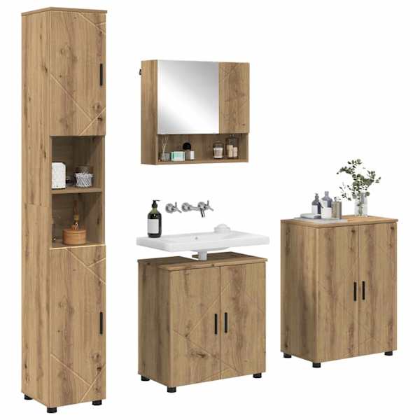Vannitoa mööbleset 4 tk Käsitööpuu 61 × 35 × 64 cm