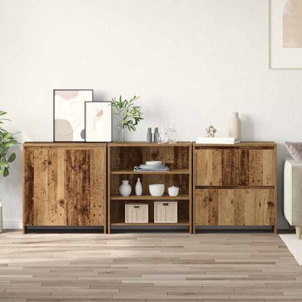 Kõide 3 tk Vana puit 70 × 41 × 75 cm Tehispuit