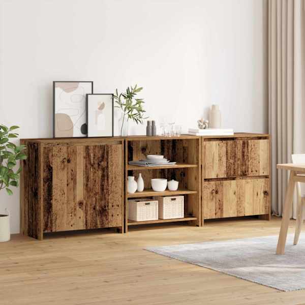 Kõide 3 tk Vana puit 70 × 41 × 75 cm Tehispuit