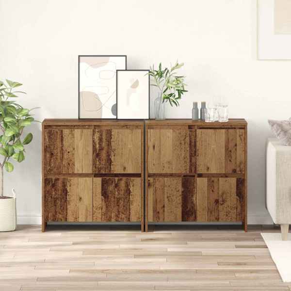 Kappide külgedel 2 tk Vana puit 70 × 41 × 75 cm Tehispuit
