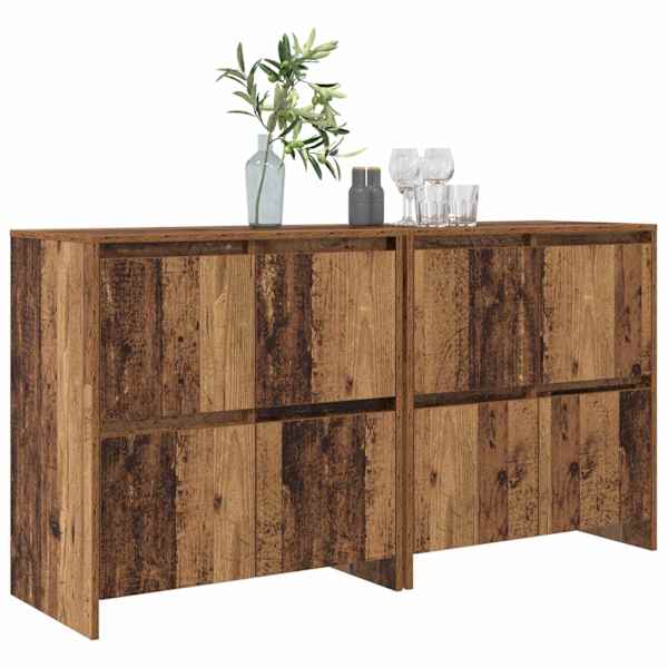 Kappide külgedel 2 tk Vana puit 70 × 41 × 75 cm Tehispuit