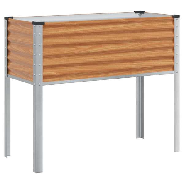 Taimekast 100 × 45 × 90 cm, tsingitud teras – puidutooni