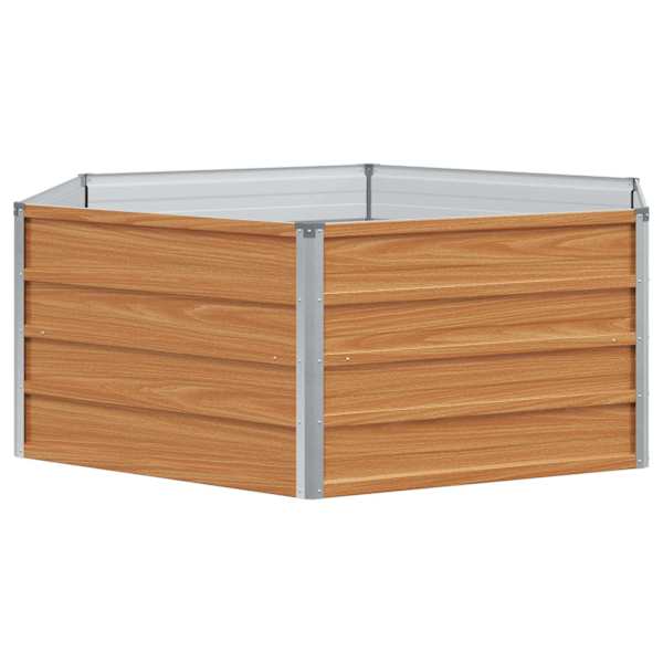Peenrakast 129 × 129 × 45 cm, tsingitud teras – puidutooni