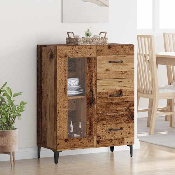 Kõide sahtliga Vana puit 69,5 × 34 × 90 cm