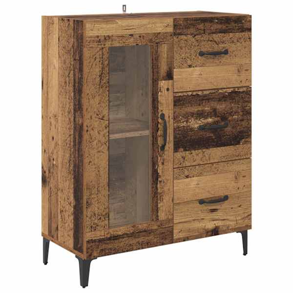 Kõide sahtliga Vana puit 69,5 × 34 × 90 cm