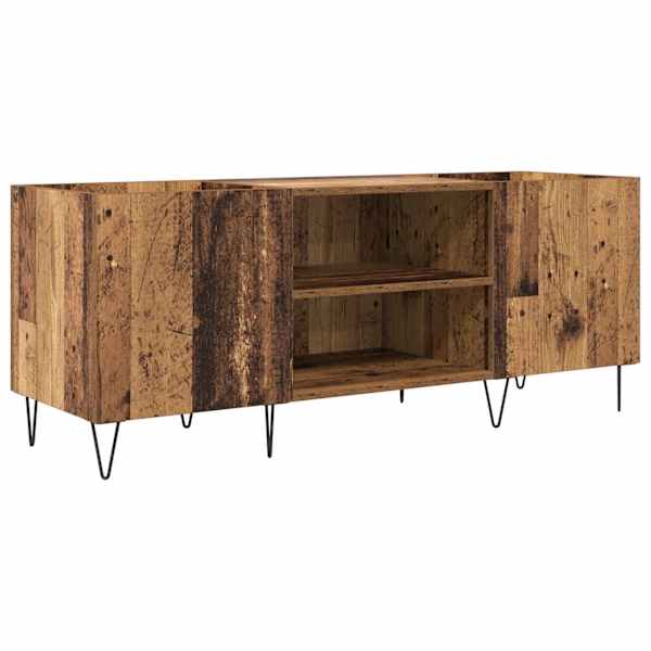 Plaadikapp riiuliga ladustamisega Vana puit 121 × 38 × 48 cm