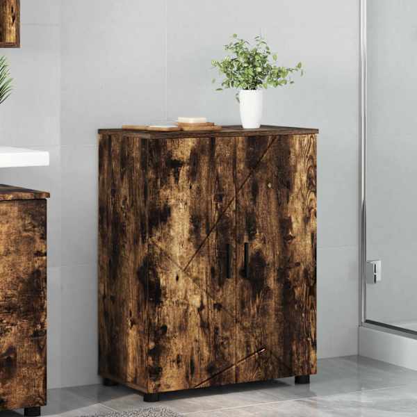 Vannitoa kapp Suitsetatud tamm 60 × 35 × 80 cm