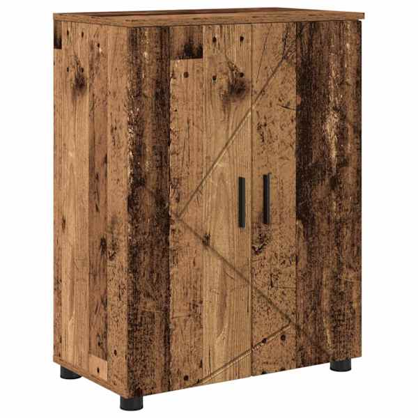 Vannitoa kapp Vana puit 60 × 35 × 80 cm Tehispuit, Metall