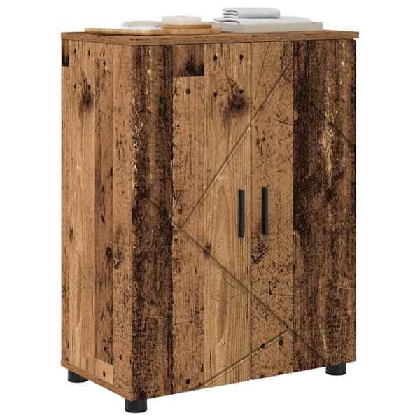 Vannitoa kapp Vana puit 60 × 35 × 80 cm Tehispuit, Metall