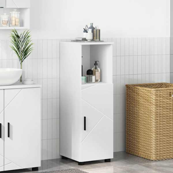 Vannitoa kapp Valge 30 × 35 × 95 cm Tehispuit, Metall