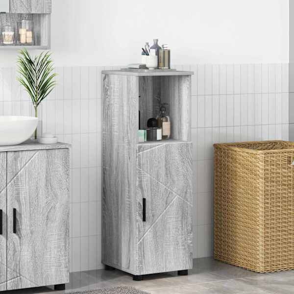 Vannitoa kapp Hall Sonoma 30 × 35 × 95 cm Tehispuit, Metall