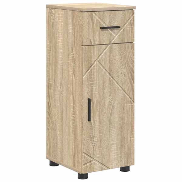 Vannitoa kapp Sonoma tamm 30 × 35 × 80 cm Tehispuit, Metall
