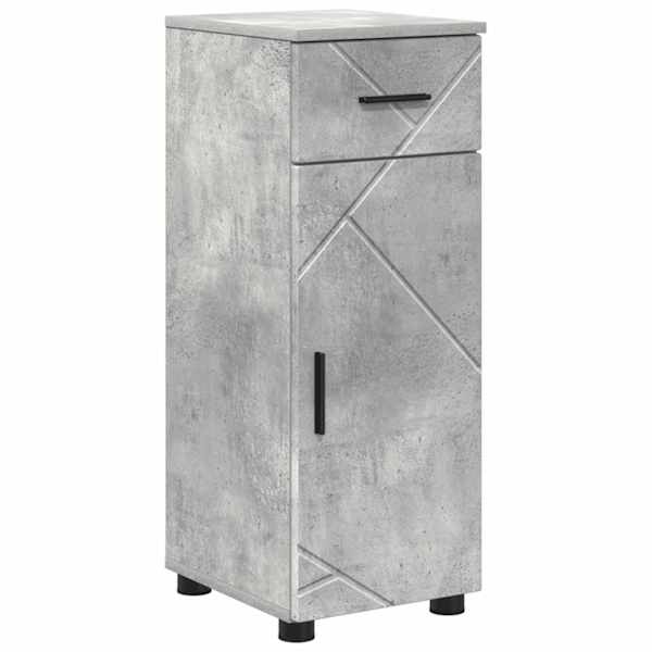 Vannitoa kapp Betoonhall 30 × 35 × 80 cm Tehispuit, Metall
