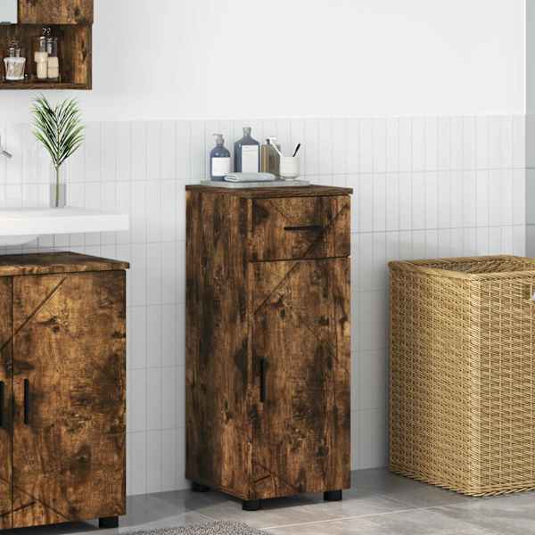 Vannitoa kapp Suitsetatud tamm 30 × 35 × 80 cm
