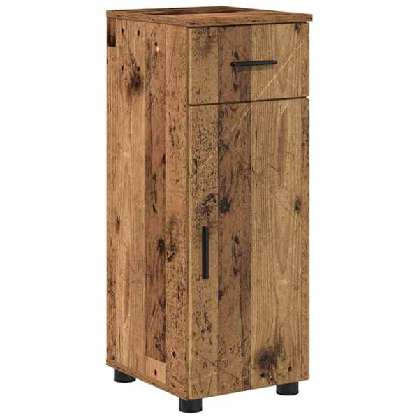 Vannitoa kapp Vana puit 30 × 35 × 80 cm Tehispuit, Metall