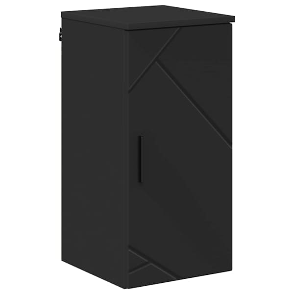 Vannitoa kapp Must 30 × 31,5 × 61 cm Tehispuit, Metall