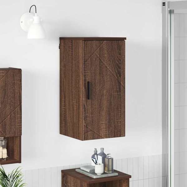 Vannitoa kapp Pruun tamme 30 × 31,5 × 61 cm Tehispuit, Metall