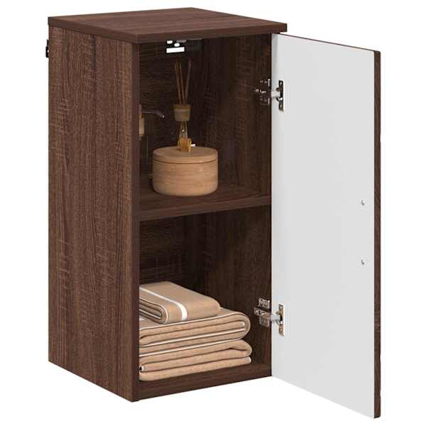 Vannitoa kapp Pruun tamme 30 × 31,5 × 61 cm Tehispuit, Metall