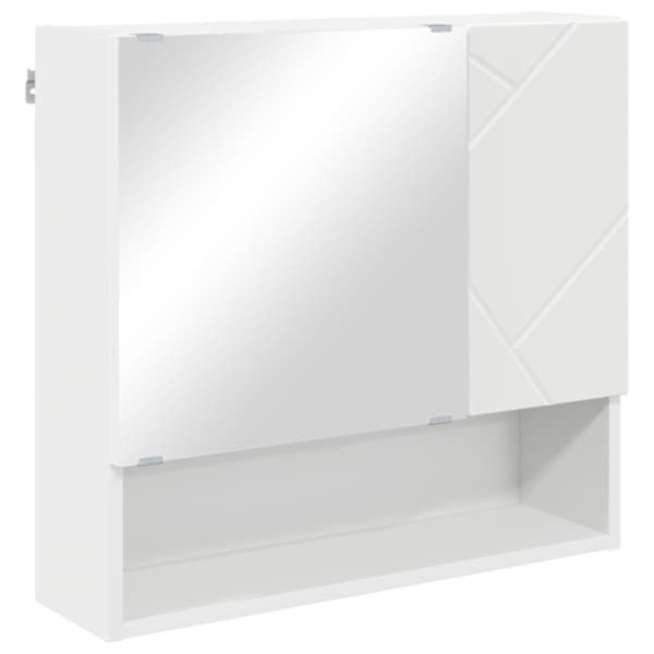 Peeglikapp Valge 59 × 17 × 55 cm Tehispuit