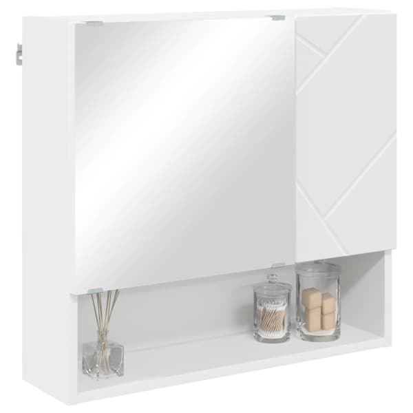 Peeglikapp Valge 59 × 17 × 55 cm Tehispuit