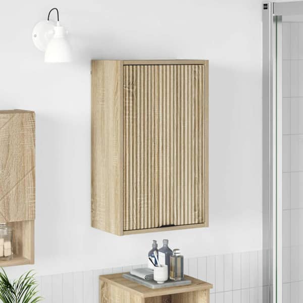 Vannitoa kapp Sonoma tamm 39 × 23,5 × 65 cm Tehispuit, Metall