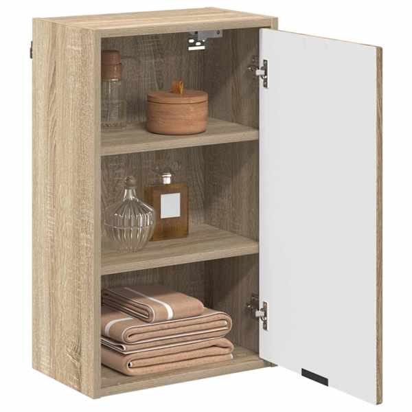 Vannitoa kapp Sonoma tamm 39 × 23,5 × 65 cm Tehispuit, Metall