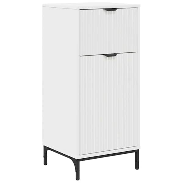 Vannitoa kapp Valge 39,5 × 36 × 88 cm Tehispuit, Metall
