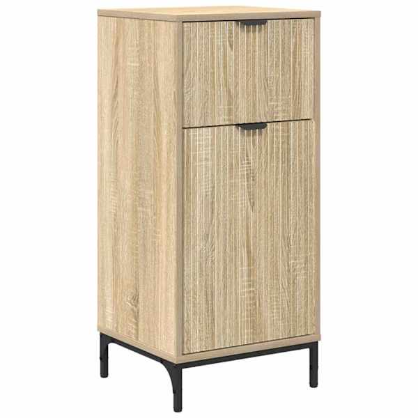 Vannitoa kapp Sonoma tamm 39,5 × 36 × 88 cm Tehispuit, Metall