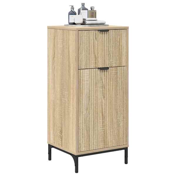 Vannitoa kapp Sonoma tamm 39,5 × 36 × 88 cm Tehispuit, Metall