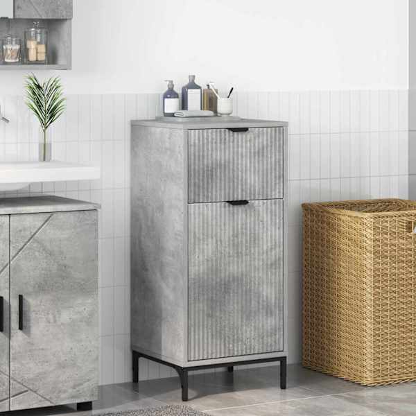 Vannitoa kapp Betoonhall 39,5 × 36 × 88 cm Tehispuit, Metall