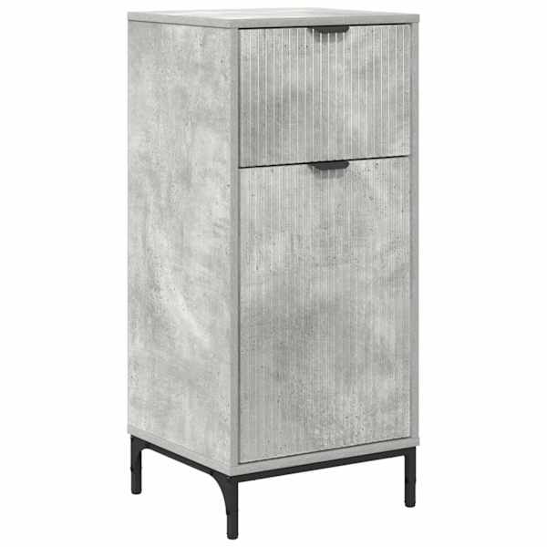 Vannitoa kapp Betoonhall 39,5 × 36 × 88 cm Tehispuit, Metall