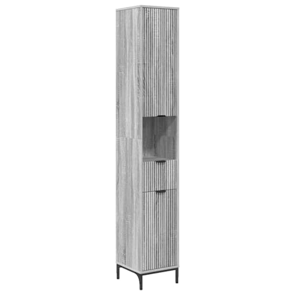 Vannitoa kapp Hall Sonoma 31,5 × 33 × 190 cm Tehispuit, Metall