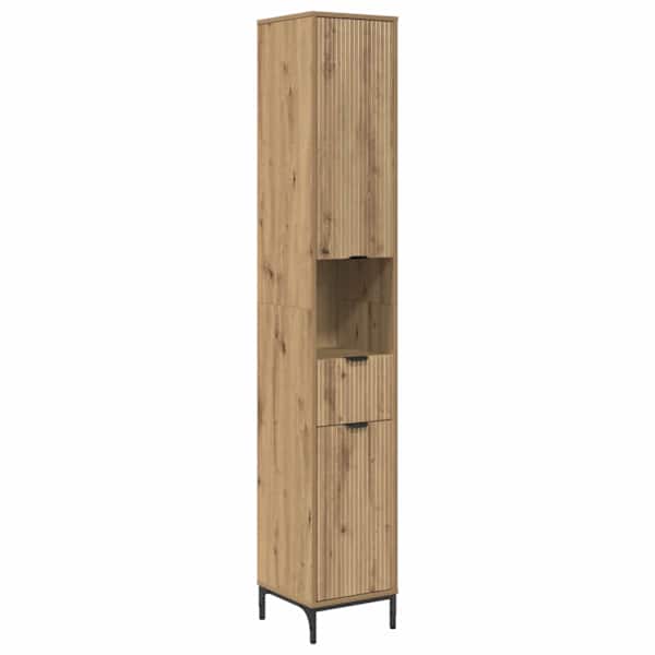 Vannitoa kapp Käsitööpuu 31,5 × 33 × 190 cm Tehispuit, Metall