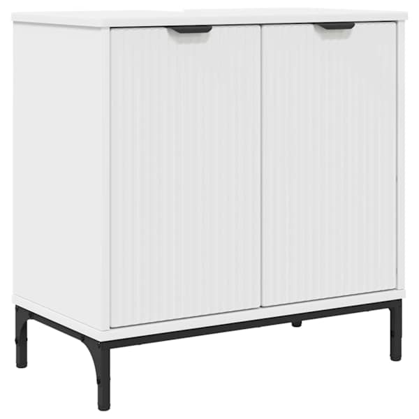 Vannitoa kraanikausi kapp Valge 60,5 × 33,5 × 61 cm Tehispuit